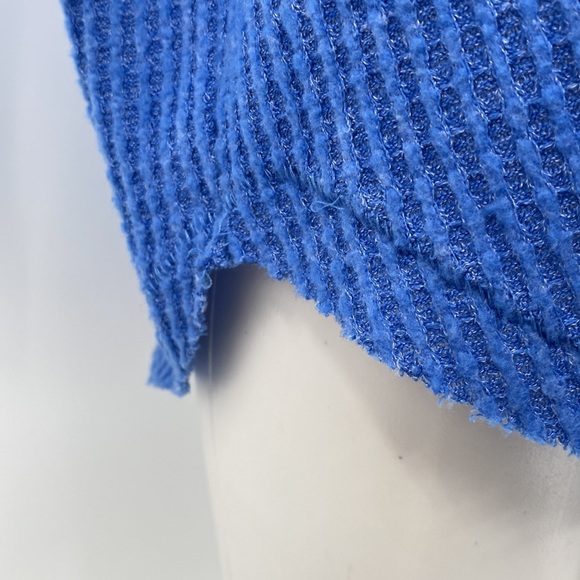 Out From Under | Urban Outfitters Blue Thermal Button Front Top Small - Picture 9 of 14